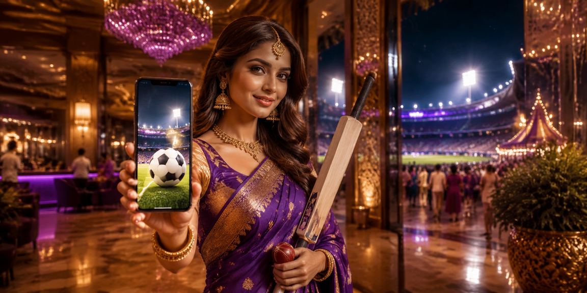 Night market in India with vibrant entertainment and cricket betting