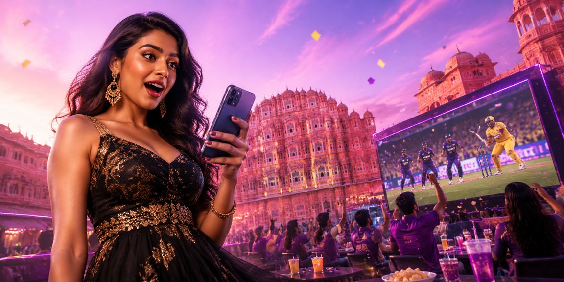 Cricket betting enthusiast enjoying IPL match